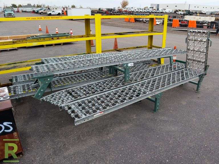 (6) Roller Conveyor Units, 10' Long x 18" Wide - Roller Auctions