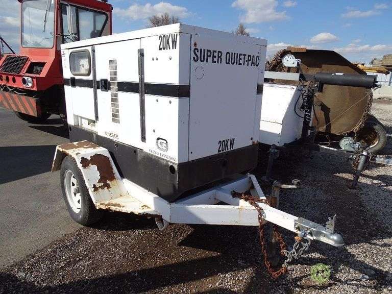 Coleman Towable 20KW Generator, Isuzu Diesel Engine, Blown Engine, Not
