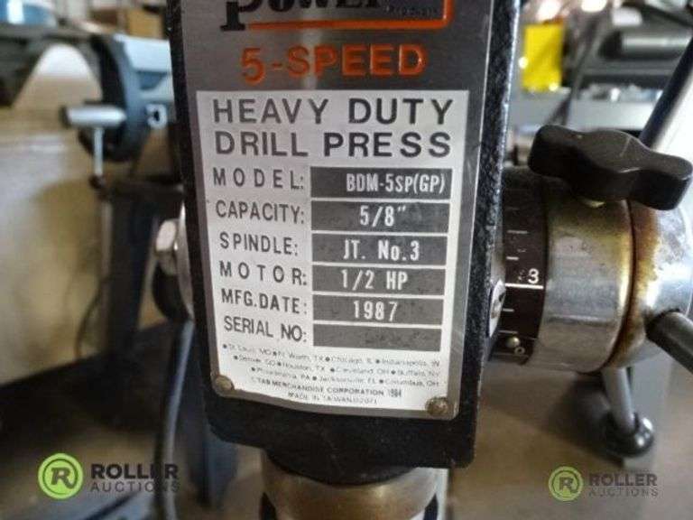 Guardian Power BDM 5Speed Drill Press Roller Auctions