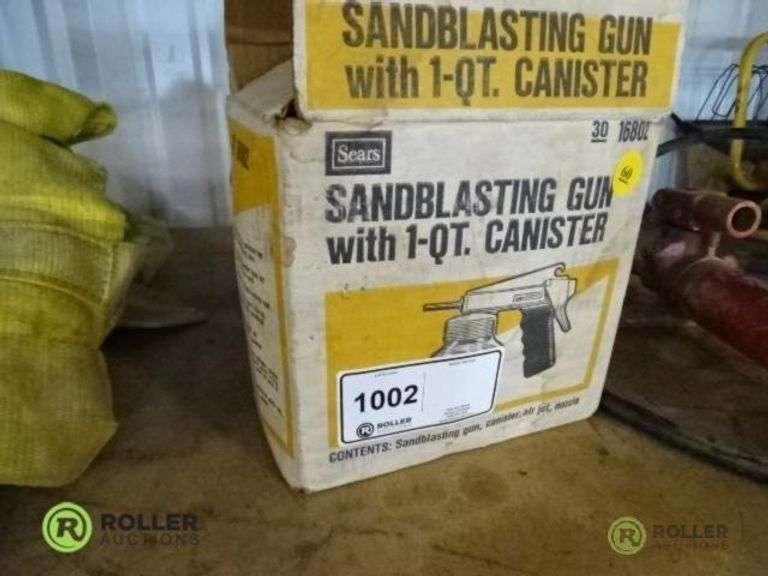 Sears Sandblasting Gun With 1Qt Canister Roller Auctions