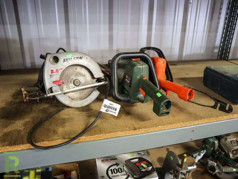 (2) Electric Hedge Trimmers and Skilsaw Circular Saw - Roller Auctions