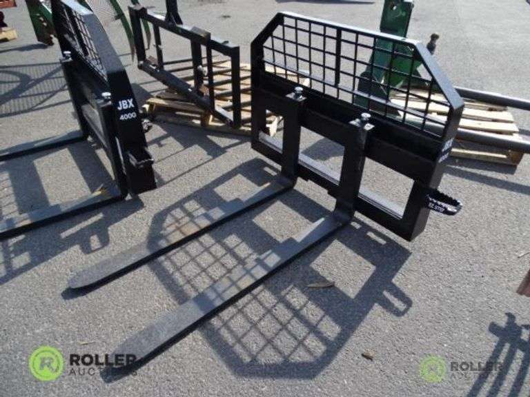 New JBX 4000 48in Skid Steer Fork Attachment Roller Auctions