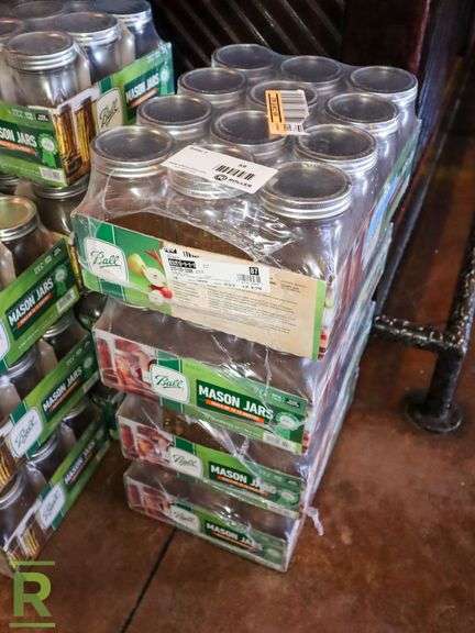(14) Trays Of Ball Mason Jars, 32OZ - Roller Auctions