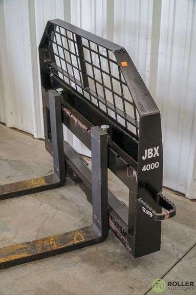 New JBX 4000 48" Skid Steer Fork Attachment to Fit Skid Steer (Please Check All Fluids, Fittings, Hardware and Connections Prior To Use) - Roller Auctions