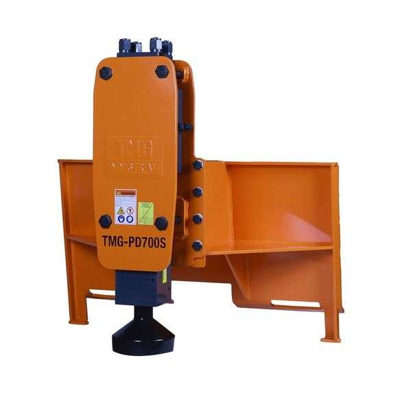 New TMG Industrial TMG-PD700S Post Pounder Attachement to Fit Skid Steer (Please Check All Fluids, Fittings, Hardware and Connections Prior To Use) - Roller Auctions