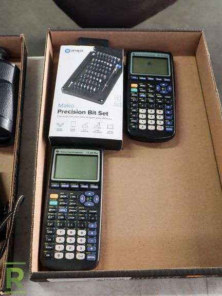  2 Texas Instruments T1 83 Plus Calculators And Mako IFixit Bit Set 