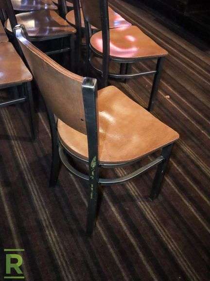 (21) Wood And Metal Dining Chairs - Roller Auctions