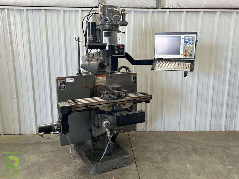 Bridgeport Milling Machine, 9" x 42" Table, 6" Machine Vise, 2Hp 230