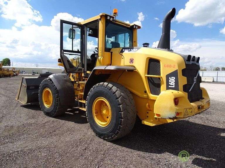2012 VOLVO L60G Wheel Loader, Quick Coupler, 3rd Valve, A/C Cab, Forks