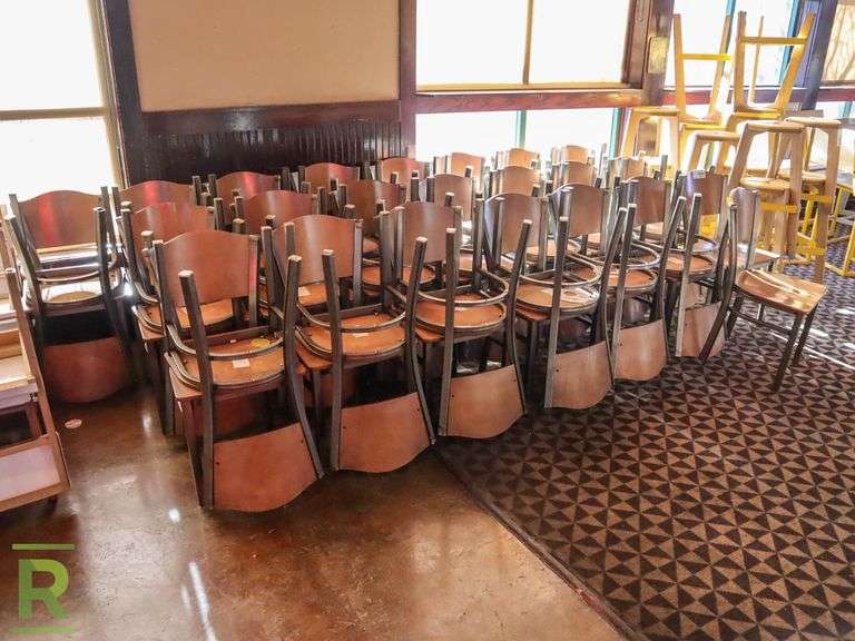 (44) Wood And Metal Dining Chairs - Roller Auctions