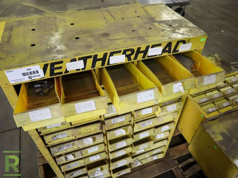 (2) 50-Drawer Hardware Sorters With Hydraulic Hose Fittings - Roller Auctions