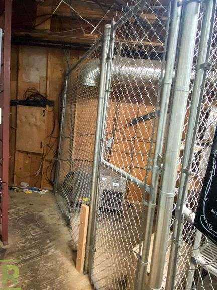 Wire Rack, Syrup Rack and Chain-Link Fence With (2) Entry Doors - Roller Auctions