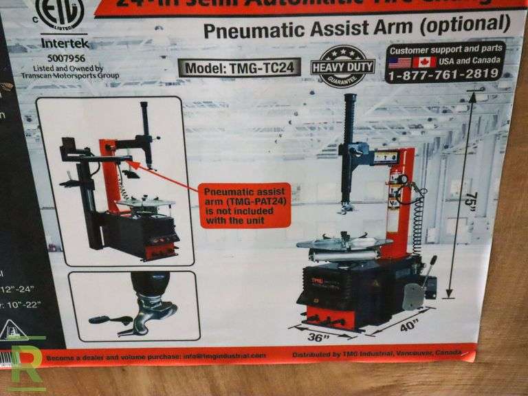 New TMG Industrial TMGTC24 24" Semi Automatic Tire Changer Roller