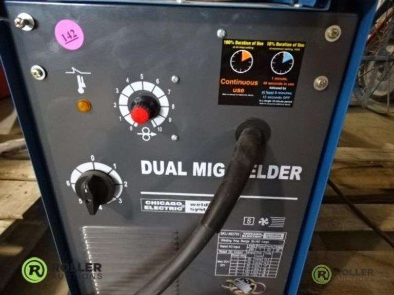 Chicago Electric 93793 160 Amp, 240V Dual Mig Welder Roller Auctions