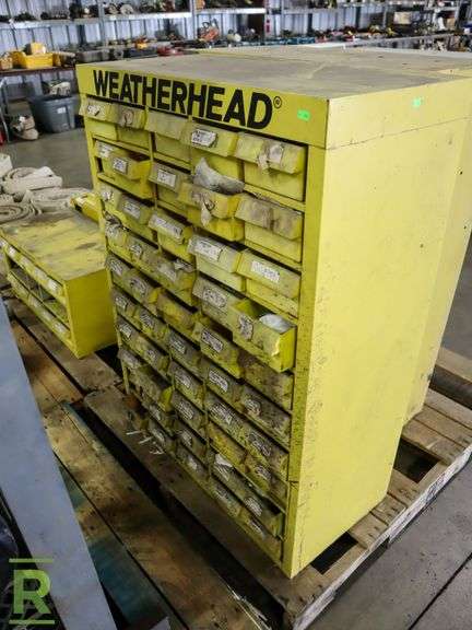 (2) 50-Drawer Hardware Sorters With Hydraulic Hose Fittings - Roller Auctions