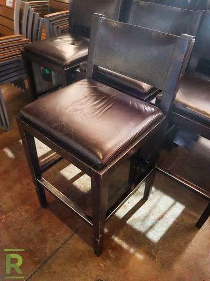 (20) Wood Cushioned Bar Height Chairs - Roller Auctions