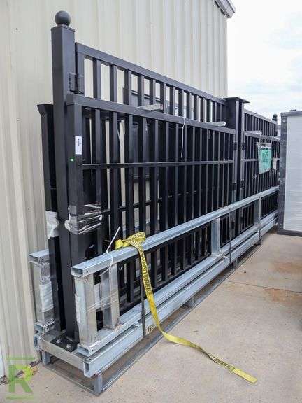 New Steelman 20' Farm Metal Driveway Gate Package, Includes (3) 20' Gates Sets - Roller Auctions