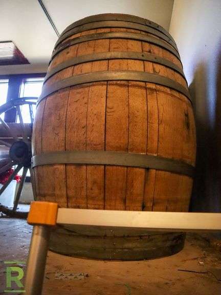(2) Wood Barrels - Roller Auctions