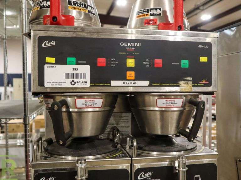 Curtis GEM12D10 Automatic Twin Coffee Brewer Roller Auctions