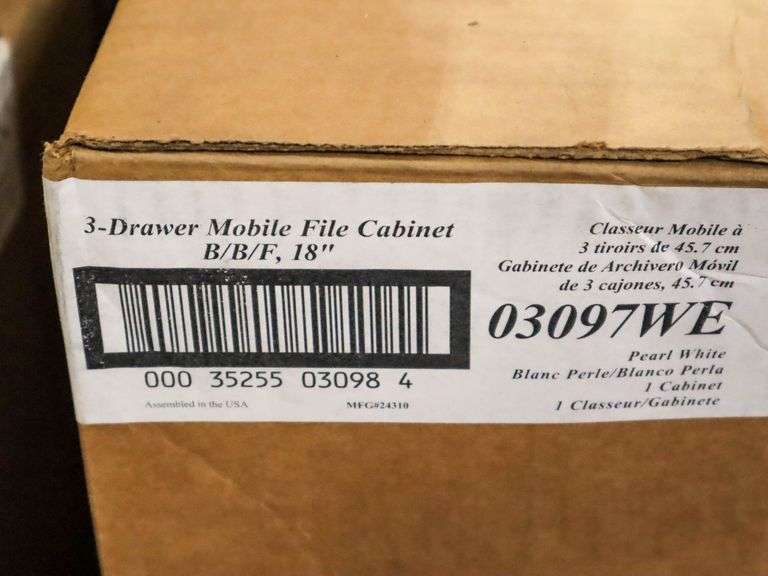 3-Drawer Mobile File Cabinet - Roller Auctions