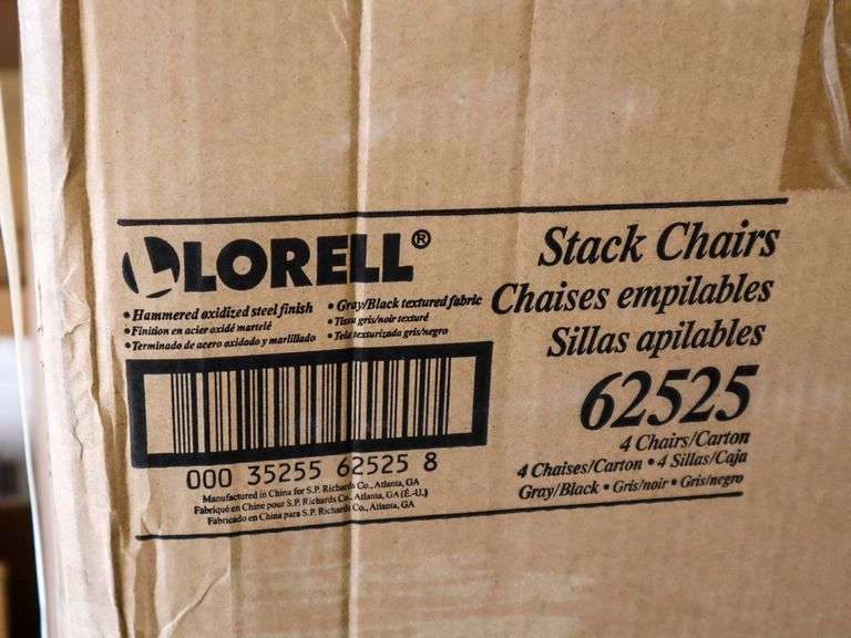 (4) Lorell Stack Chairs, 62525 - Roller Auctions