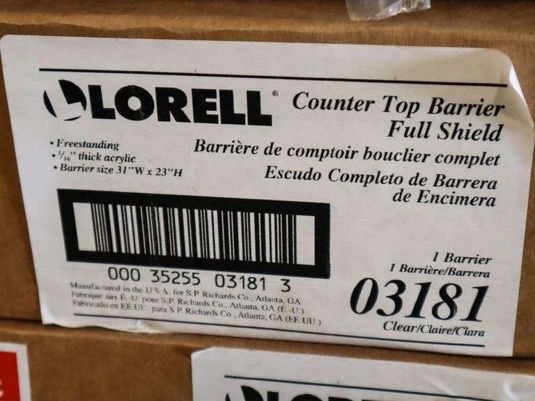 (6) Lorell Countertop Barriers With Full Shield, 03181 - Roller Auctions