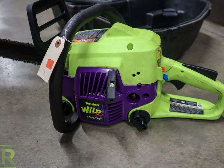 Poulan P4018WT Chainsaw, Gas Roller Auctions