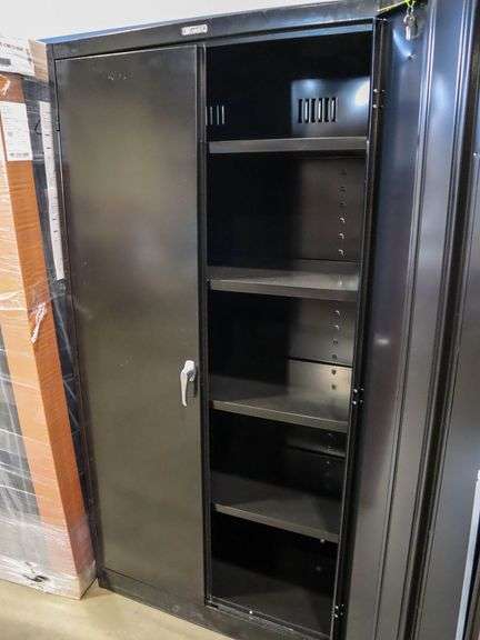 Alera & Alera ALE-C7218BK 2-Door Storage Cabinets (One Damaged) - Roller Auctions
