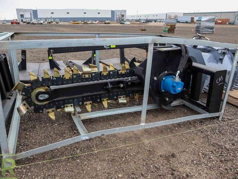 New Great Bear Hydraulic Trencher Attachment To Fit Skid Steer Loader