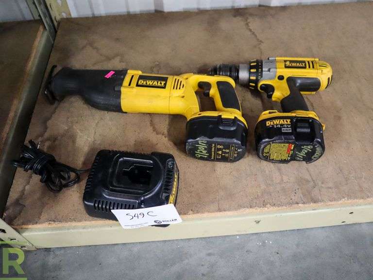 DeWalt DC930 Drill and DW937 Reciprocating Saw With Batteries and