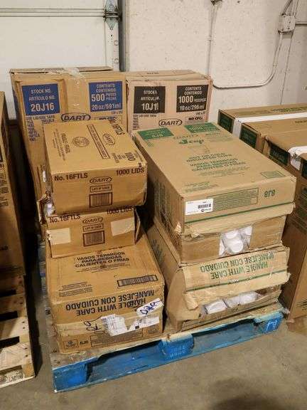 Pallet Of Dart Insulated Cups And Assorted Lids - Roller Auctions