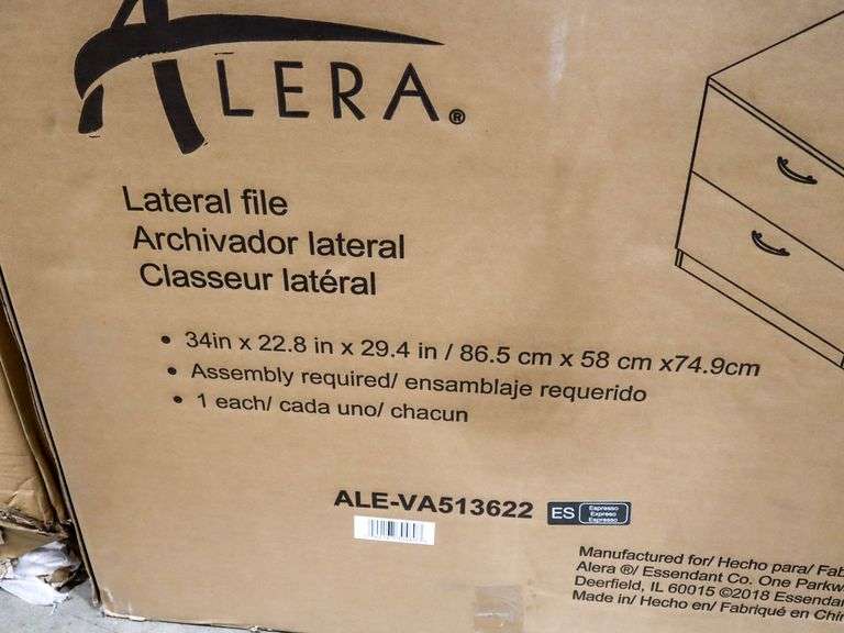 Alera ALE-VA572816 File And ALE-VA513622 Lateral File - Roller Auctions