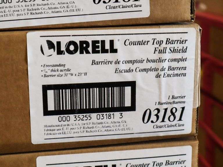 (14) Lorell Countertop Barriers With Full Shield, 03181 - Roller Auctions