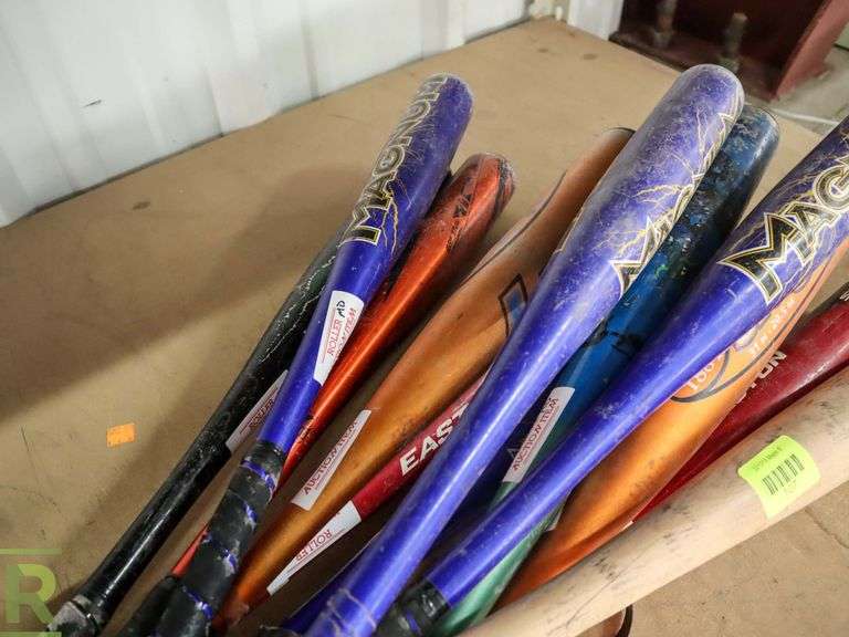 Stack of Baseball Bats Roller Auctions