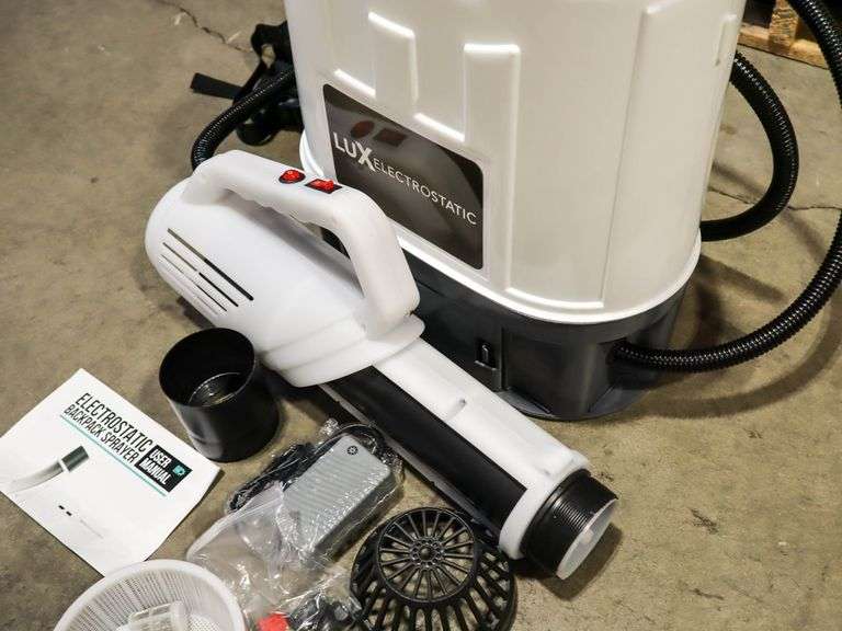 (2) Lux Electrostatic Battery Powered Backpack Sprayers, LUX-BKPK-EXTWCART - Roller Auctions