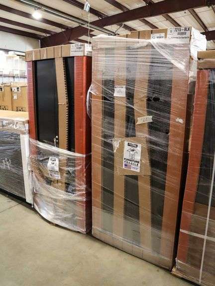 (2) Tennsco 7215-BLK 2-Door Storage Cabinets - Roller Auctions