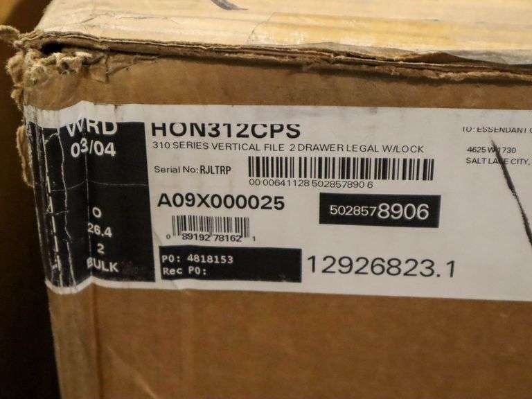 HON 312PS & 312CPS 2-Drawer File Cabinet - Roller Auctions