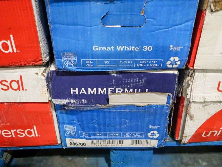 Pallet Of Assorted Copy Paper, 8.5" x 11" - Roller Auctions