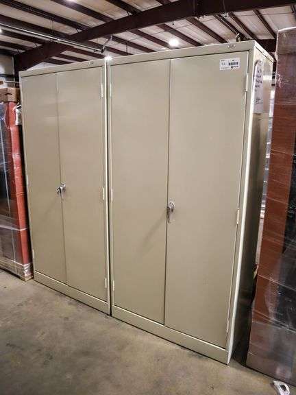 (2) Uline 2-Door Storage Cabinets - Roller Auctions