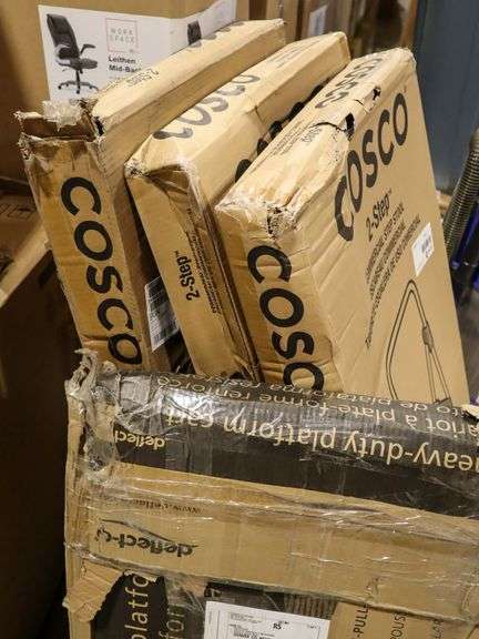 (3) Costco Step Stools and Deflecto Folding Cart - Roller Auctions