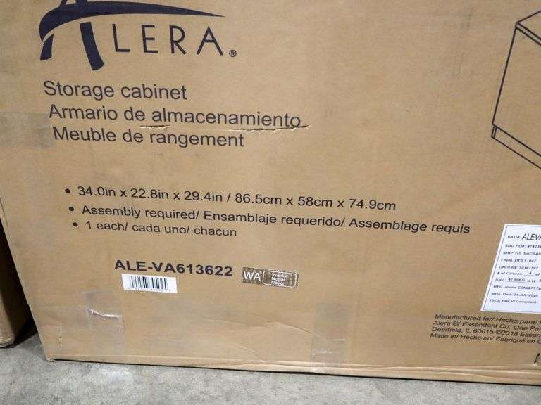 Alera ALE-VA613622 Storage Cabinet - Roller Auctions