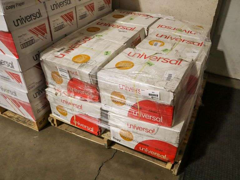 Pallet Of Universal Copy Paper, 8.5" x 14" Roller Auctions