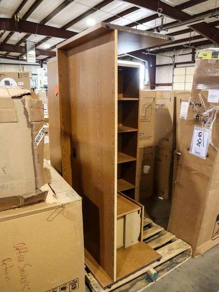 Wood Desk With Bookcase - Roller Auctions