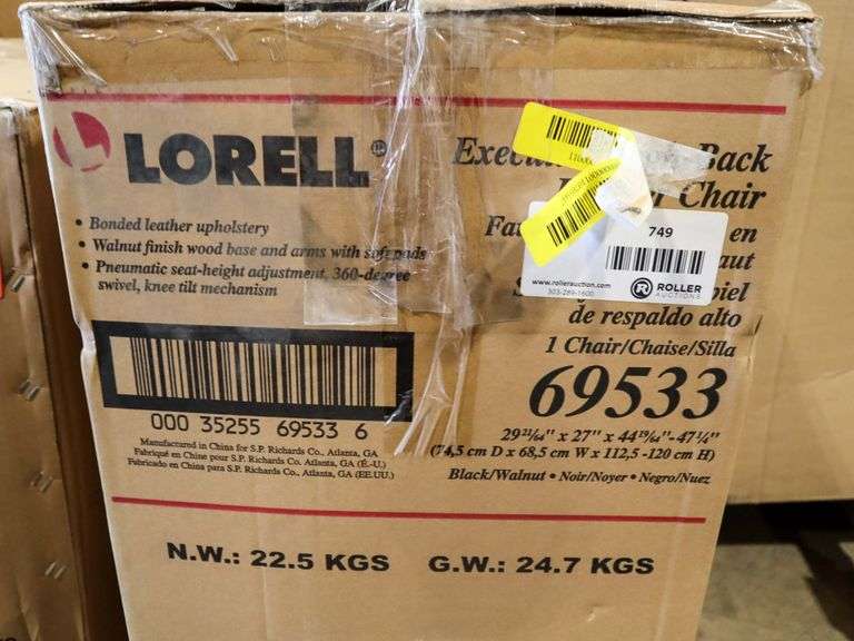 Lorell Executive High Back Leather Chair, 69533 - Roller Auctions