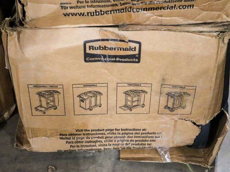 (2) Rubbermaid Janitorial/Housekeeping Carts - Roller Auctions