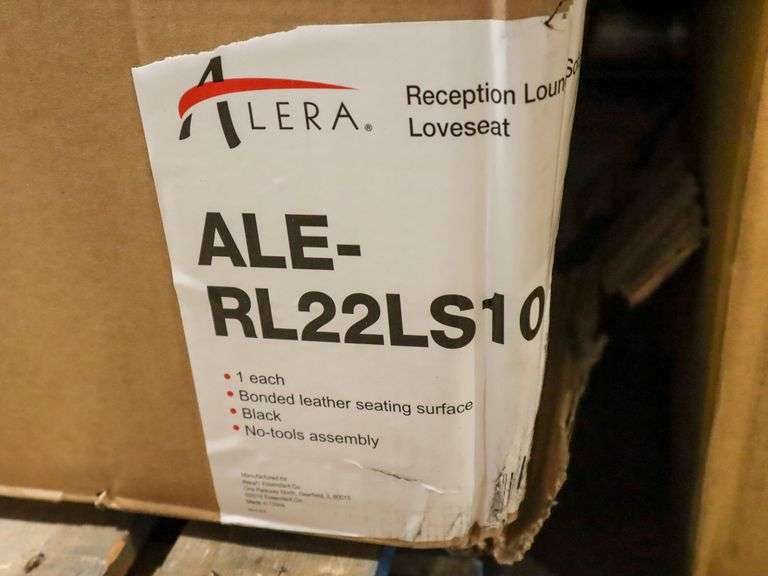 Alera ALE-RL22LS10B Reception Lounge Sofa Series Loveseat - Roller Auctions