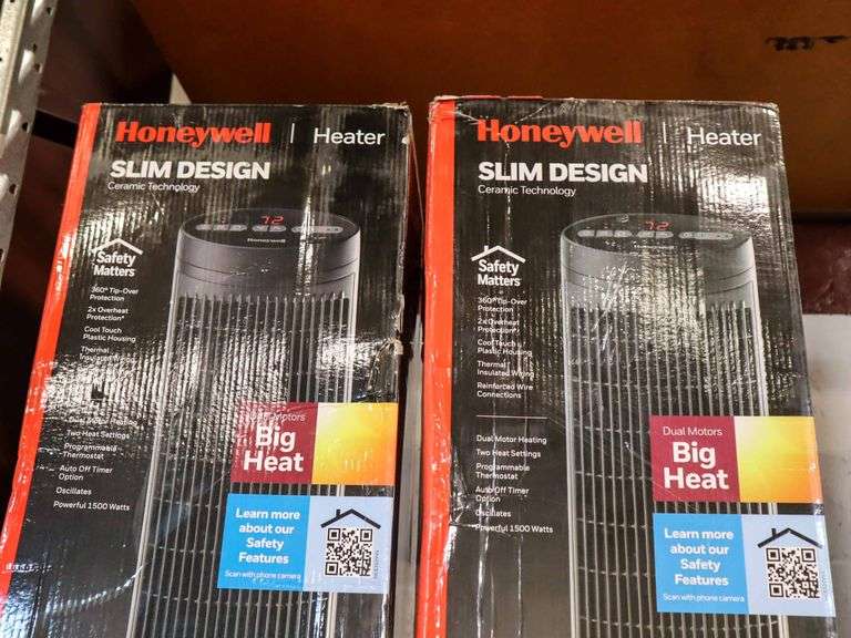 (2) Honeywell HCE322V Slim Design Ceramic Space Heaters - Roller Auctions