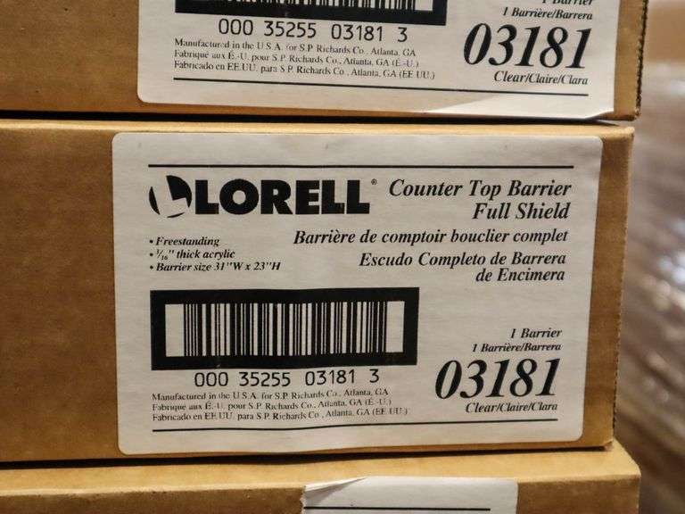 (28) Lorell Countertop Barriers With Full Shield, 03181 - Roller Auctions