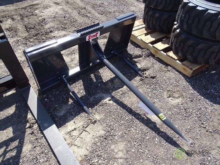 Unused Bale Spear Round To Fit Skid Steer Loader Roller Auctions