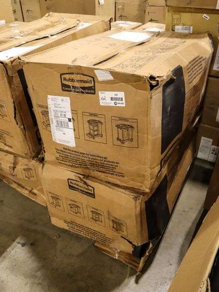 (2) Rubbermaid Janitorial/Housekeeping Carts - Roller Auctions